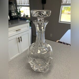 Crystal Glass Vase with Geometric Design